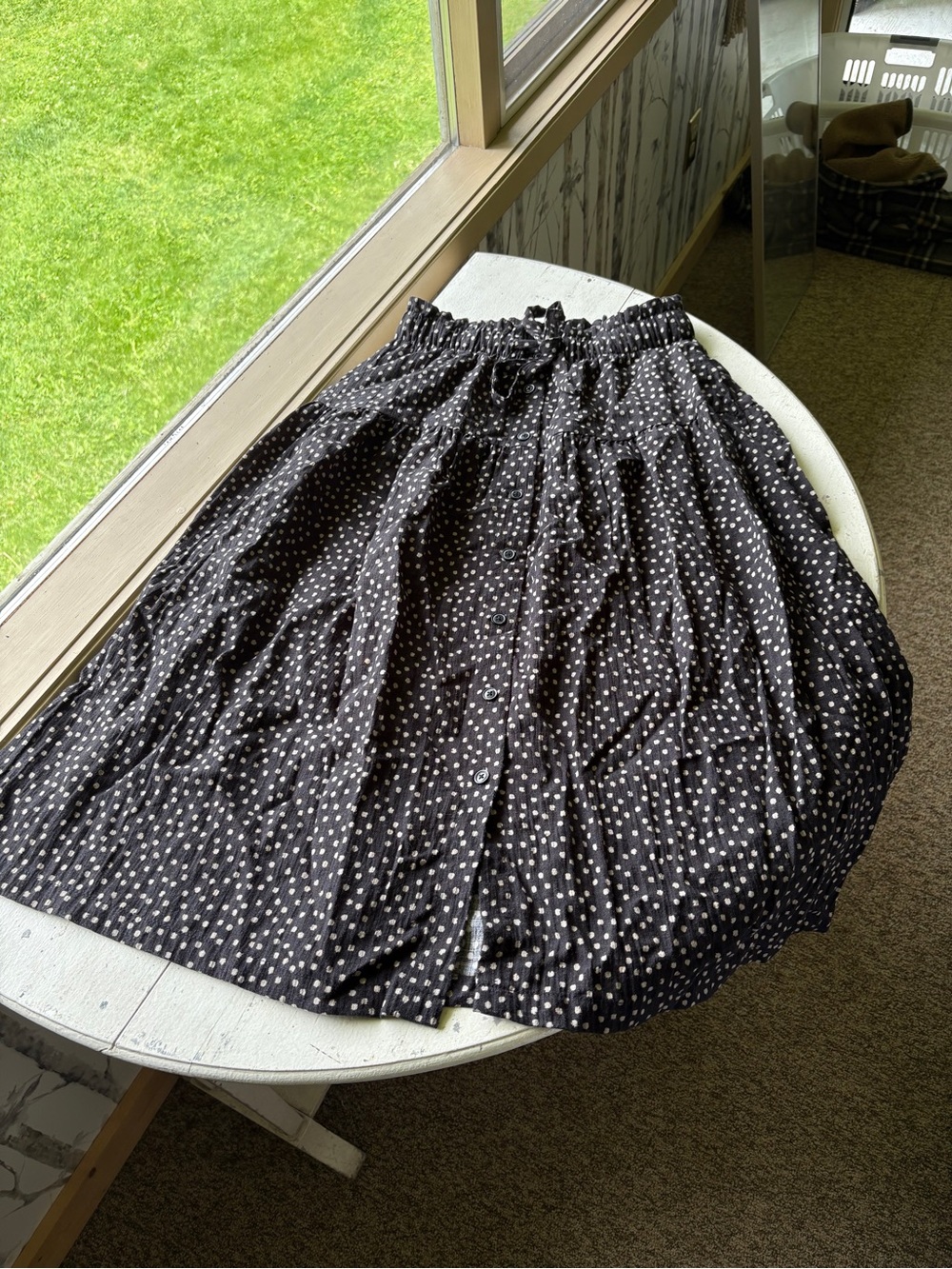 George Black Polka Dot Maxi Skirt